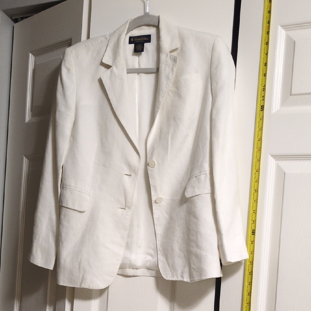 brooks brothers Cream linen Women's Blazer